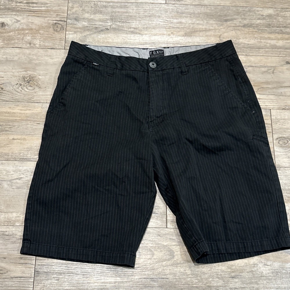 FOX Motocross Y2K Racing Men's Black Chino Skate Casual Shorts W33